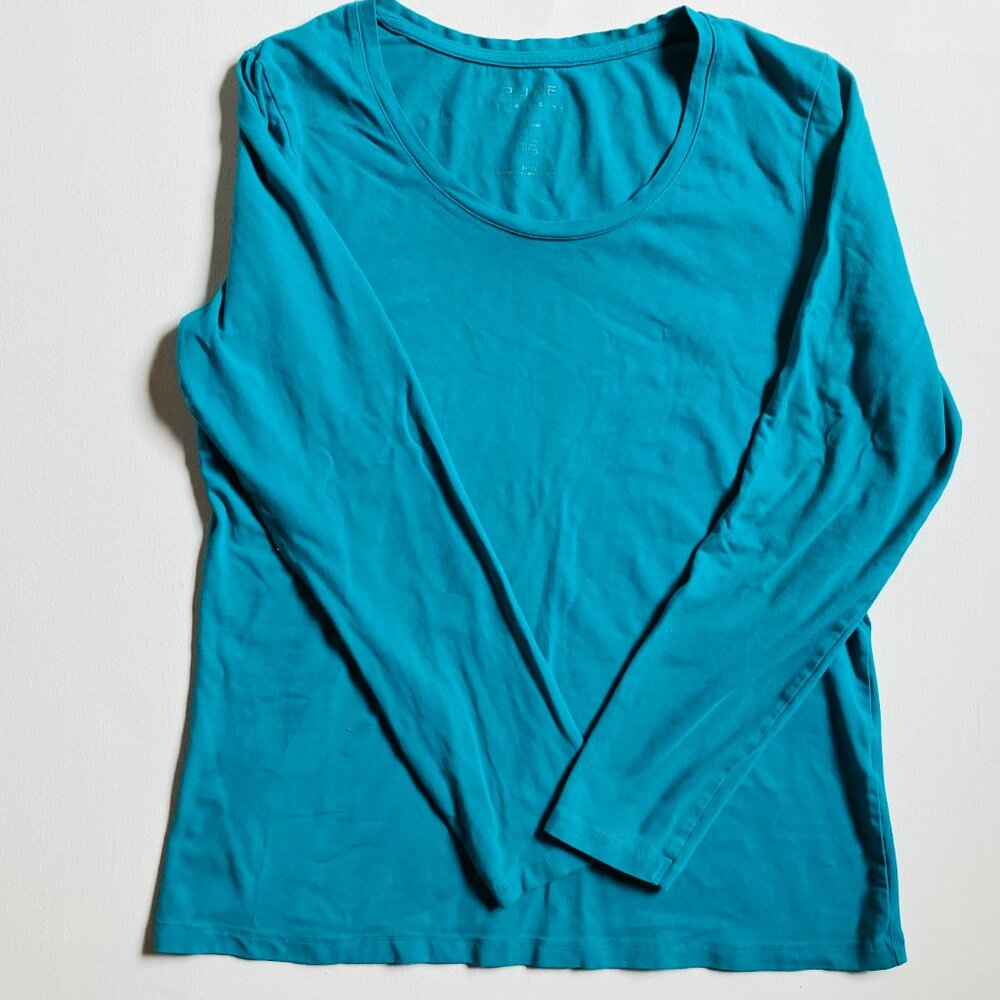 Alfred Sung Teal Long Sleeve Tee